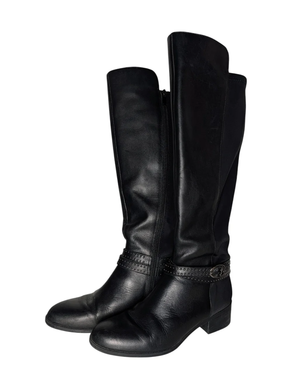 Bandolino Black Studded Riding Boots